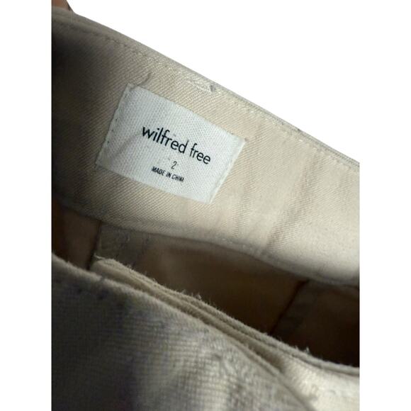 Wilfred Free Aritzia Brennan Birch Cream High Rise Utility Straight Leg Pants 2 - Picture 11 of 12